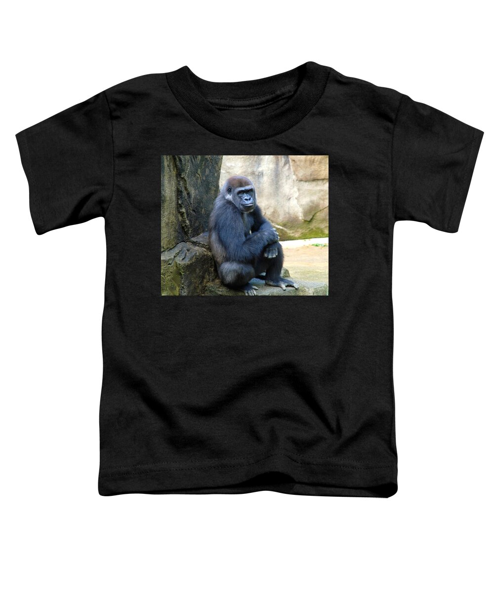 Gorilla Toddler T-Shirt featuring the photograph Gorilla Smile by Richard Bryce and Family