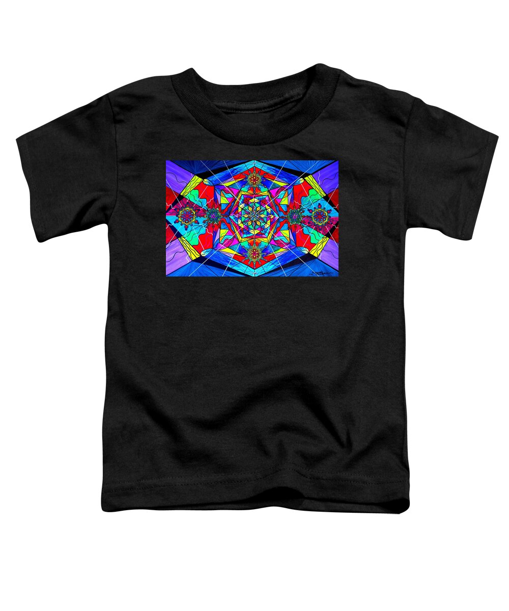 Vibration Toddler T-Shirt featuring the painting Gratitude by Teal Eye Print Store