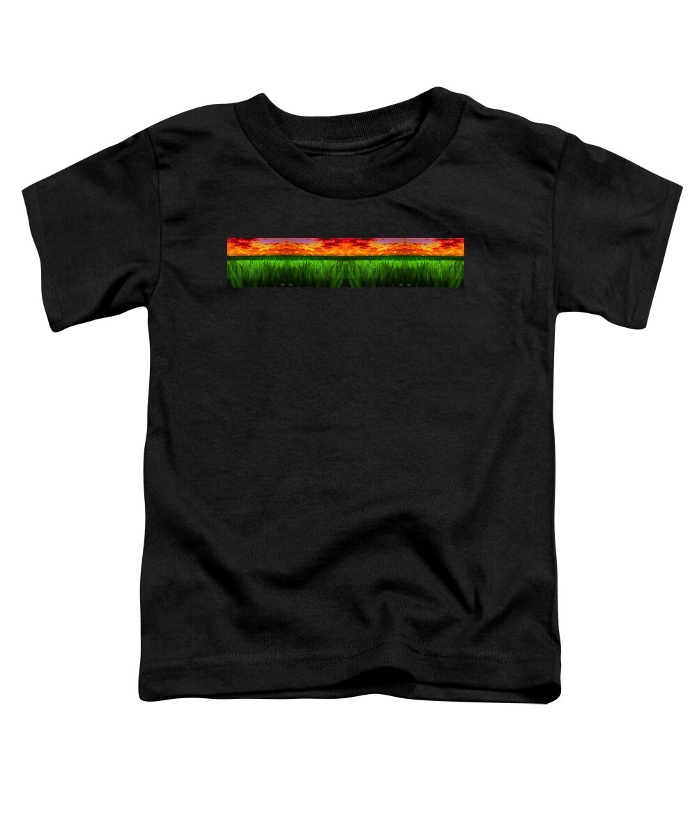 Fields Toddler T-Shirt featuring the painting Green Fields in the Morning by Bruce Nutting