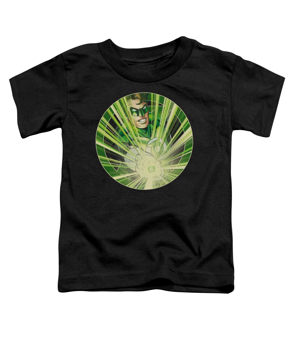 Green Lantern Toddler T-Shirt featuring the digital art Green Lantern - Light Em Up by Brand A