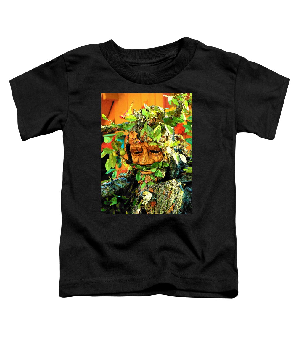 Fine Art Toddler T-Shirt featuring the photograph Greenman by Rodney Lee Williams