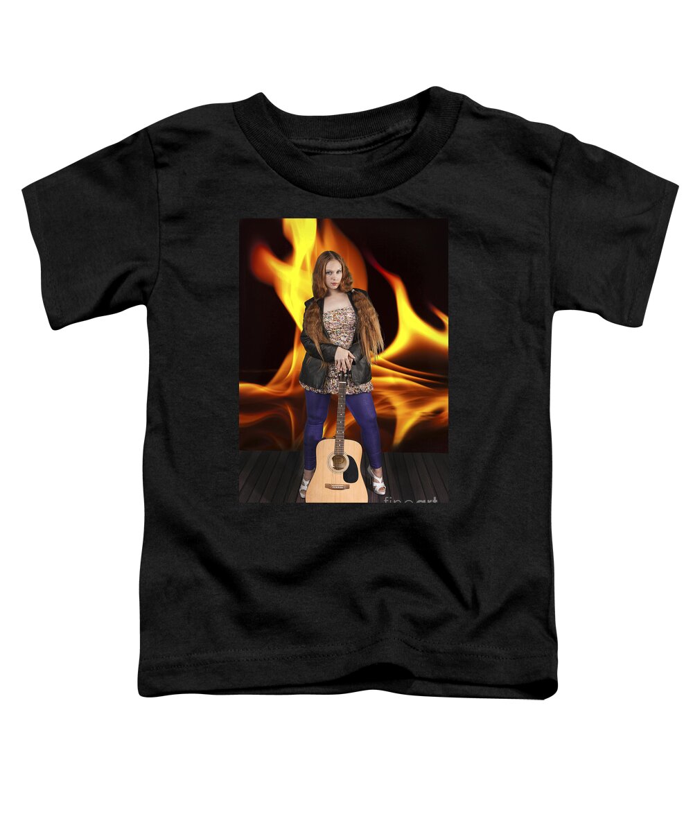 Guitar Toddler T-Shirt featuring the photograph Guitar Player 1102.02 by M K Miller