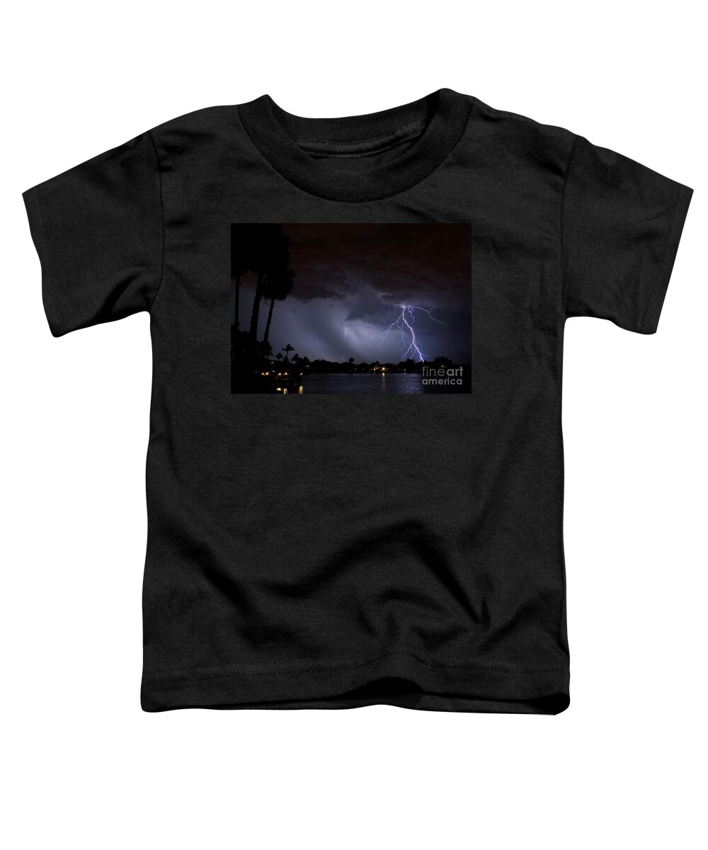 Powerful Toddler T-Shirt featuring the photograph Head in the clouds by Quinn Sedam
