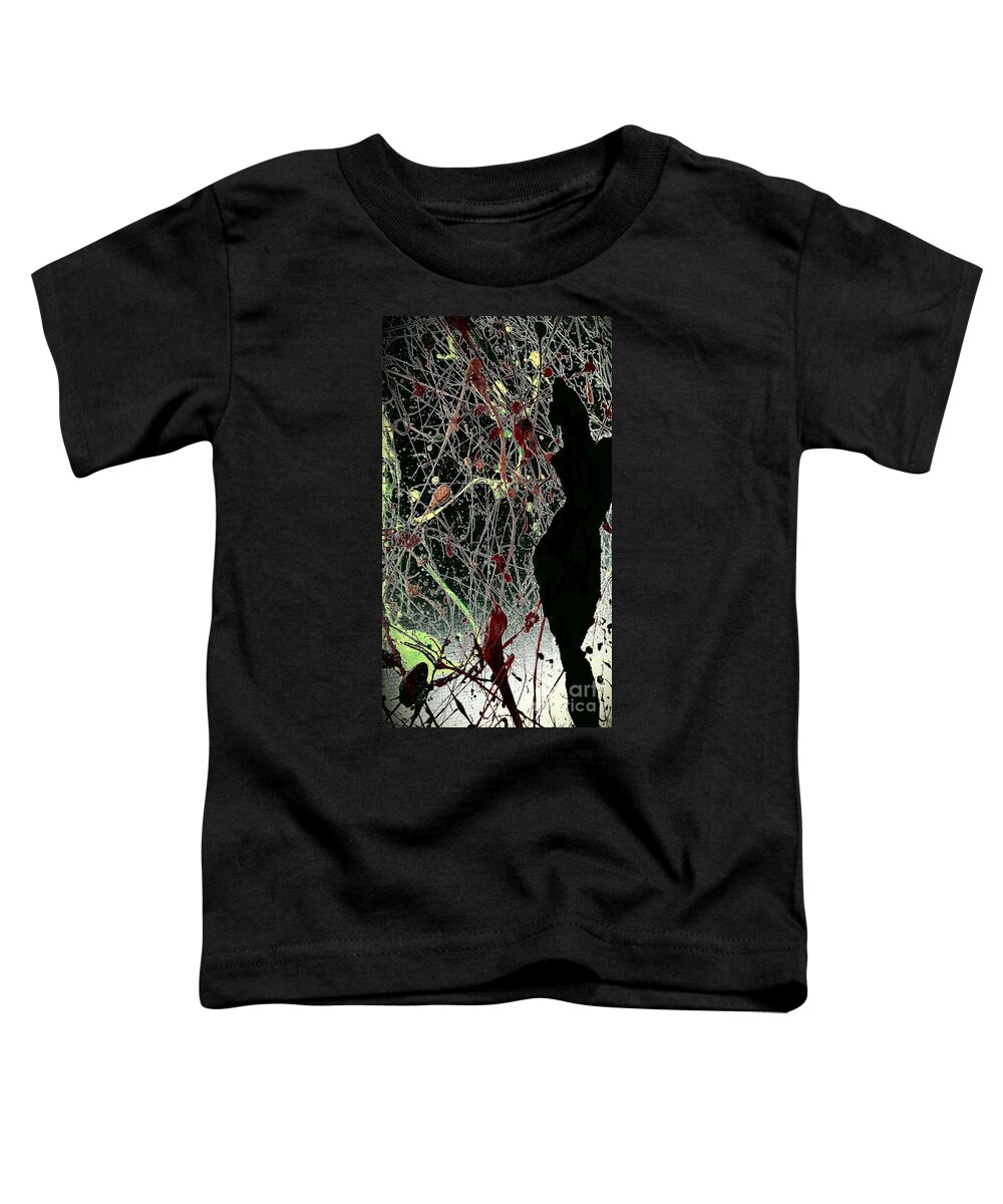 Crazy World Toddler T-Shirt featuring the painting Her Crazy World by Jacqueline McReynolds