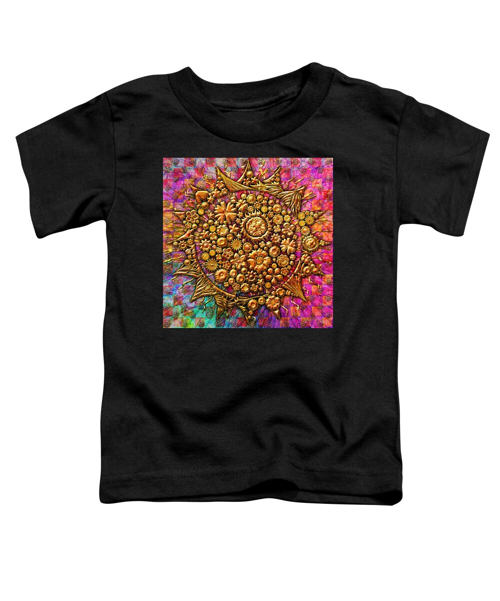 Sun Toddler T-Shirt featuring the digital art Here Comes the Sun by Barbara Berney