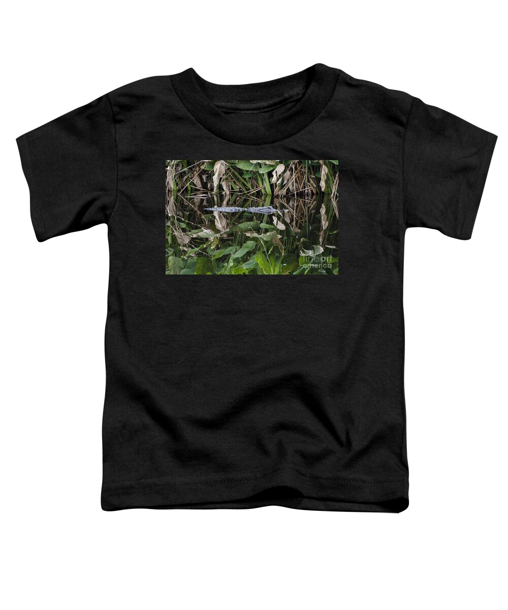  Water Toddler T-Shirt featuring the photograph Hiding by Judy Wolinsky