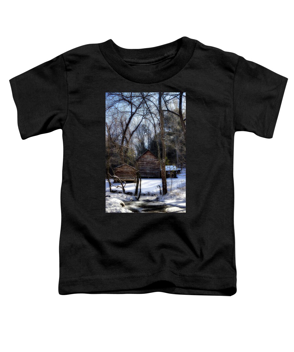 Cades Cove Cabin Toddler T-Shirt featuring the photograph Homestead In The Cove by Michael Eingle