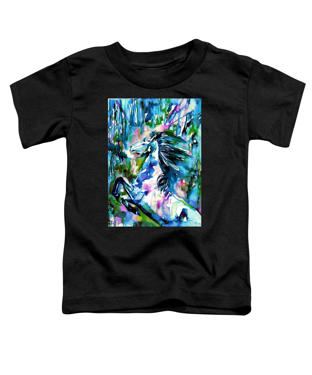 Horse Toddler T-Shirt featuring the painting Horse Painting.37 by Fabrizio Cassetta