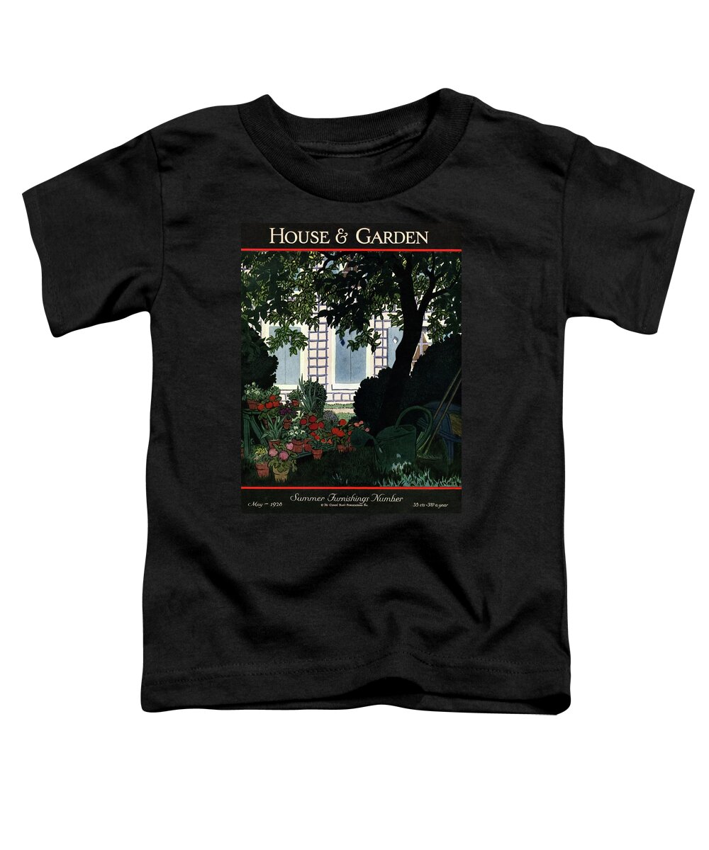 House And Garden Toddler T-Shirt featuring the photograph House And Garden Summer Furnishings Number Cover by Pierre Brissaud