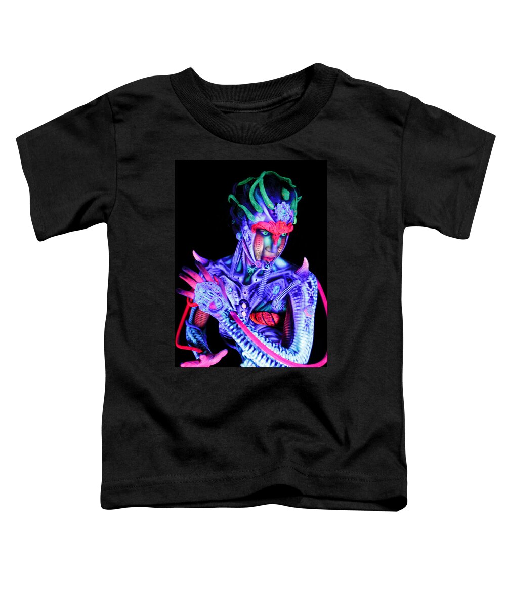 H.r. Giger Toddler T-Shirt featuring the photograph H.R. Giger Inspired A by Alex Hansen - Julian Bartram - Cully Firmin