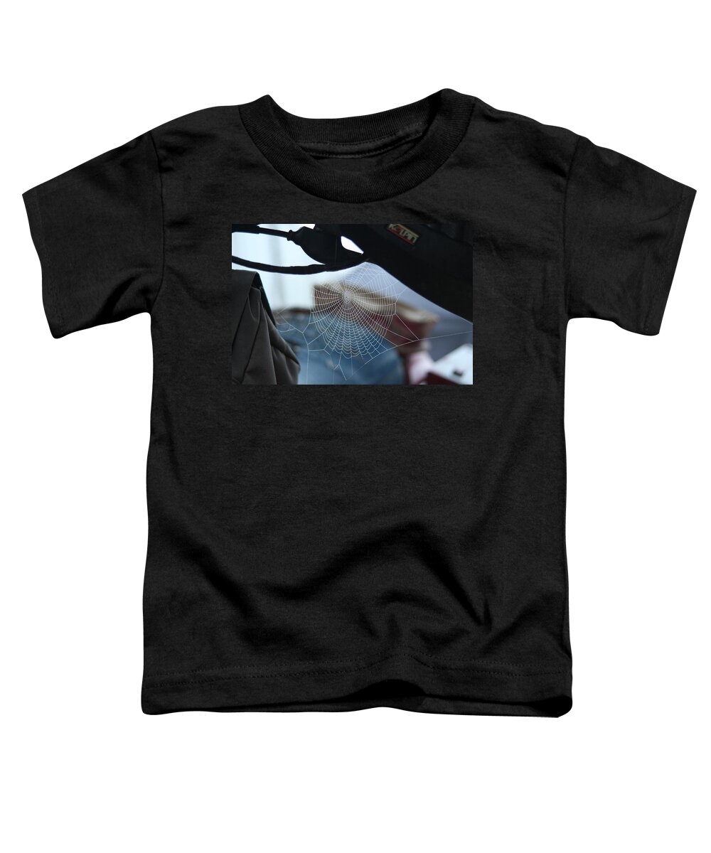 Spiderweb Toddler T-Shirt featuring the photograph I wanna ride by David S Reynolds