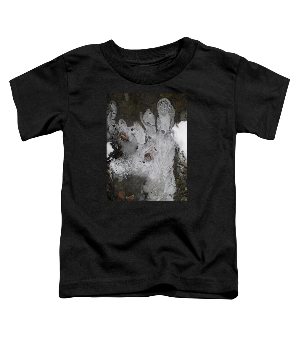 Winter Toddler T-Shirt featuring the photograph Ice Flow 6 by Robert Nickologianis