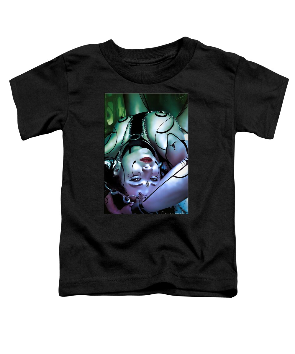 Recre8creation Toddler T-Shirt featuring the digital art Synthetic Pleasures by Recreating Creation