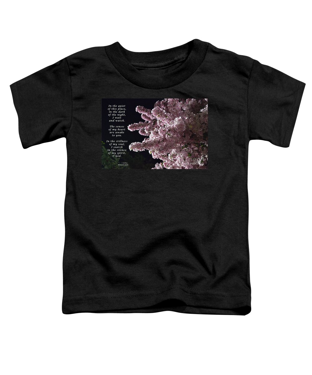 Celtic Benediction Toddler T-Shirt featuring the photograph In The Quiet by Alys Caviness-Gober