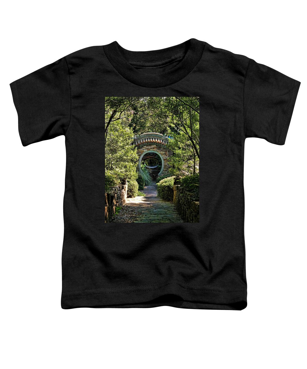 Chandor Gardens Toddler T-Shirt featuring the photograph Into the Enchanted Garden by Shannon Story