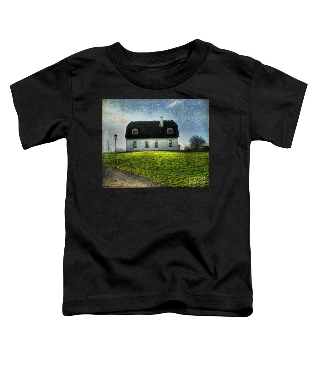 Accommodation Toddler T-Shirt featuring the photograph Irish Thatched Roofed Home by Juli Scalzi