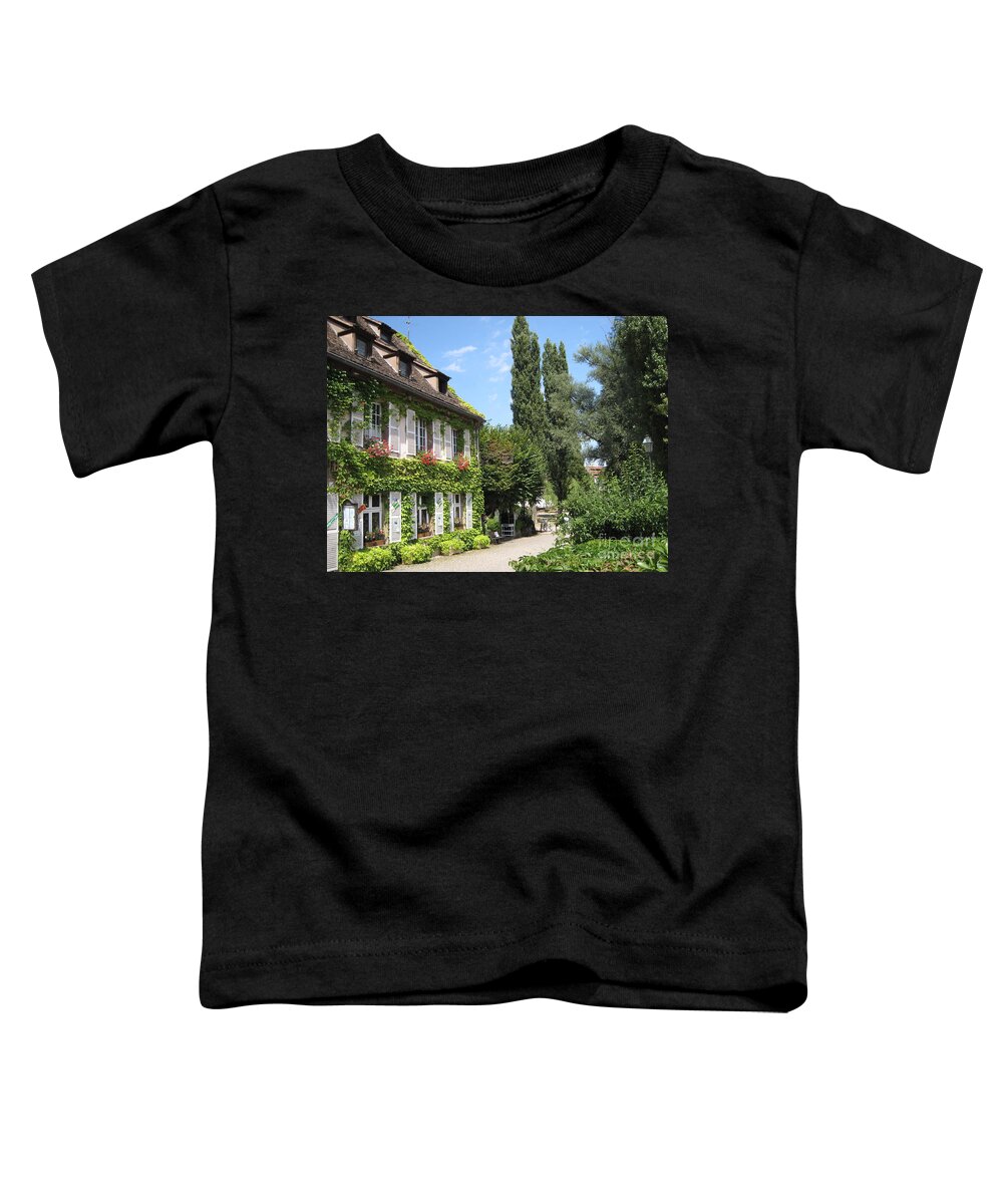 Timber Toddler T-Shirt featuring the photograph Ivy covered house in Strasbourg France by Amanda Mohler