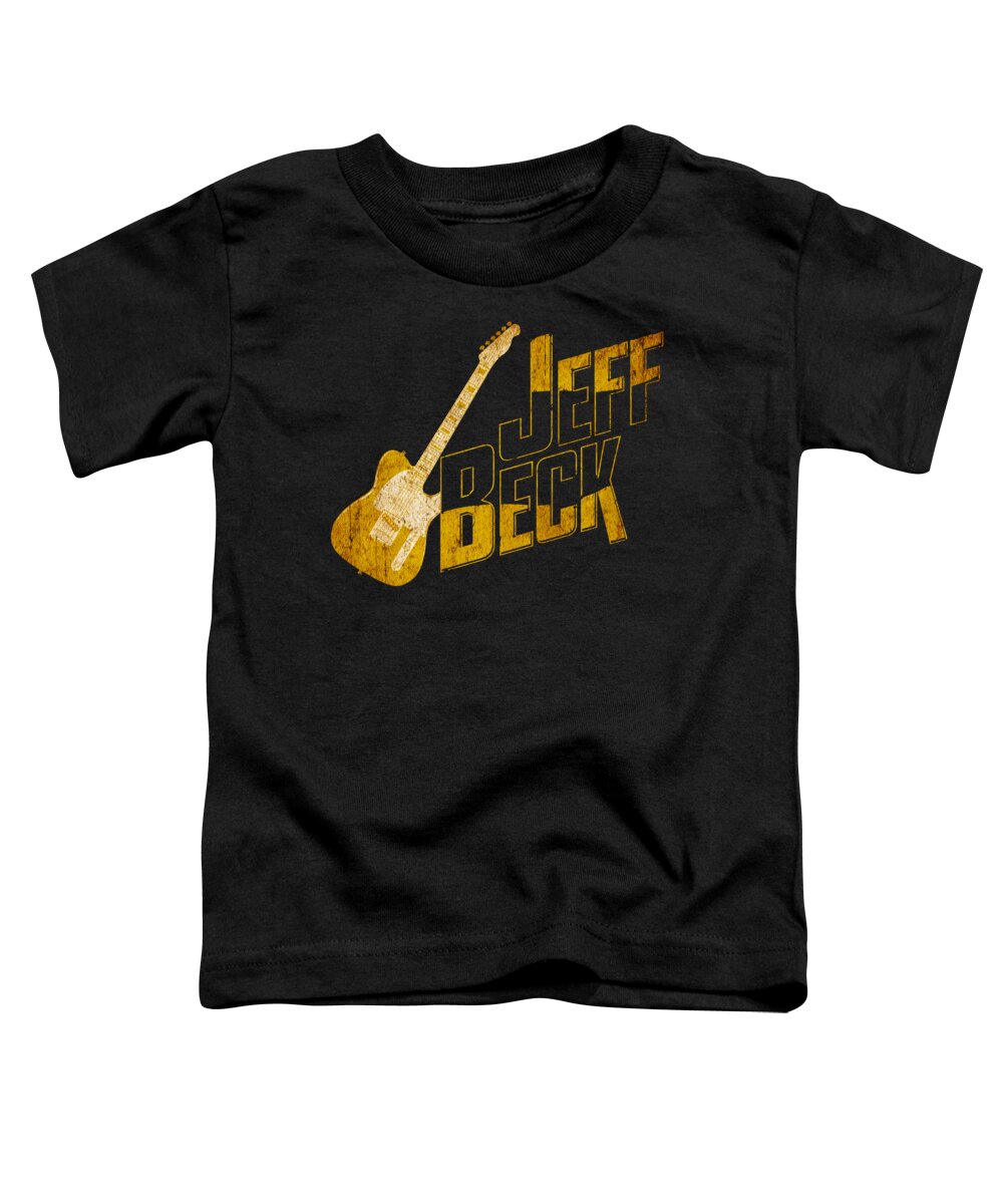  Toddler T-Shirt featuring the digital art Jeff Beck - That Yellow Guitar by Brand A