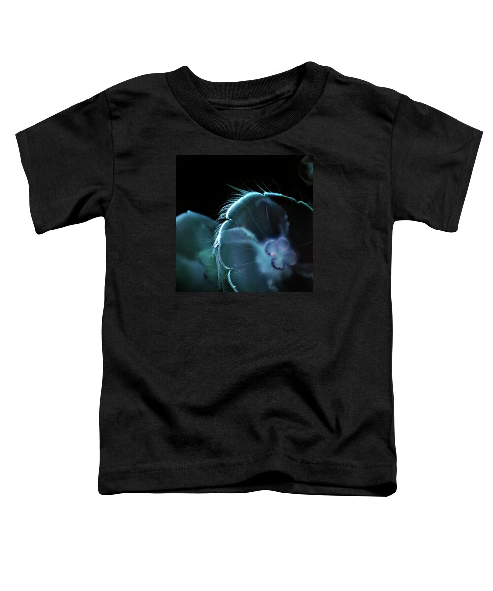 Las Vegas Toddler T-Shirt featuring the photograph Jellies in Blue Light by Art Block Collections