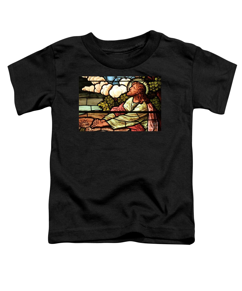 Jesus Disciples Toddler T-Shirt featuring the photograph Jesus In Gethsemane by Adam Jewell