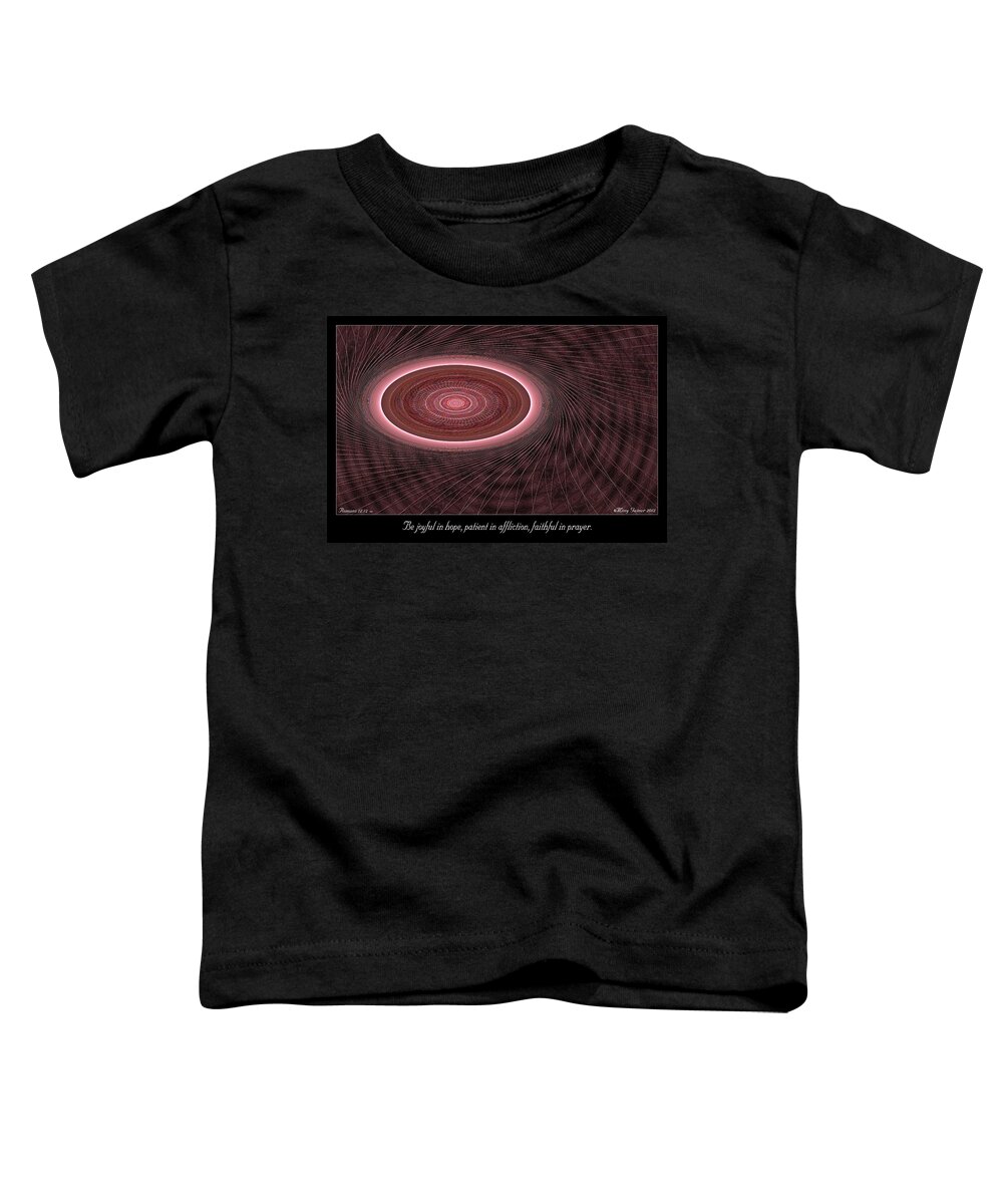 Fractal Toddler T-Shirt featuring the digital art Joyful in Hope by Missy Gainer