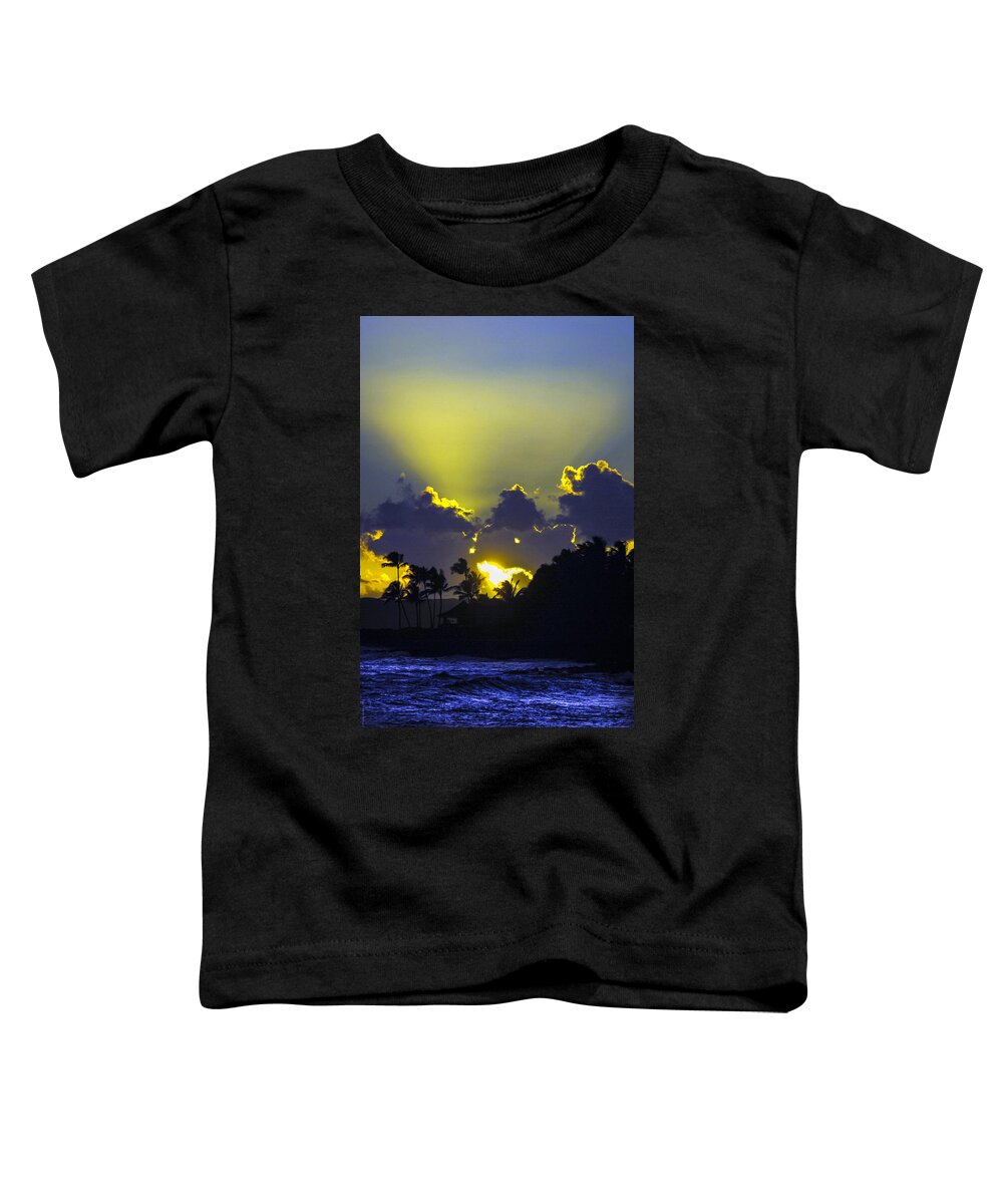 Sunset Toddler T-Shirt featuring the photograph Kauai Sunset by Debbie Karnes