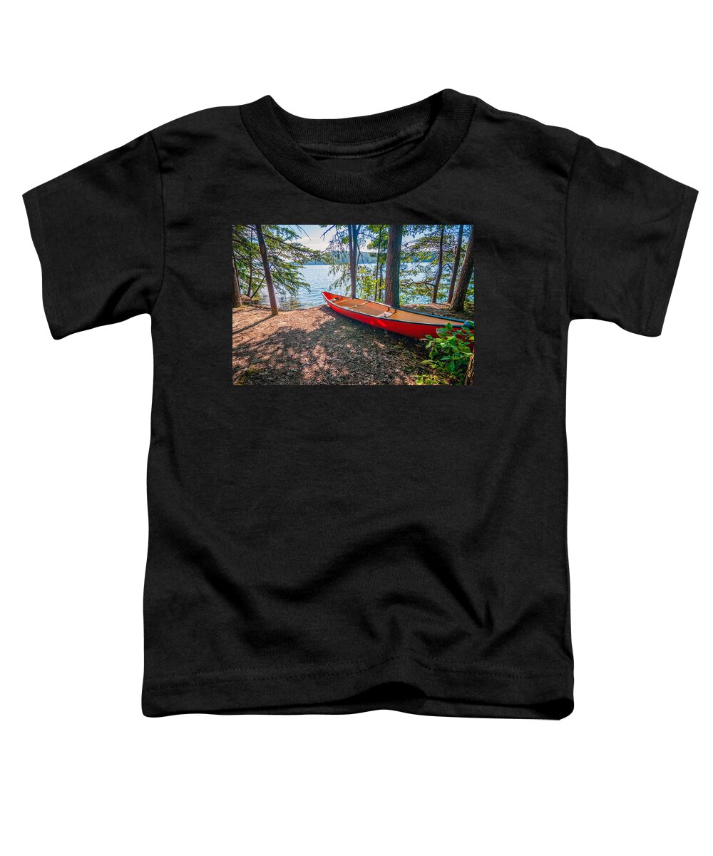 Activity Toddler T-Shirt featuring the photograph Kayak By The Water by Alex Grichenko