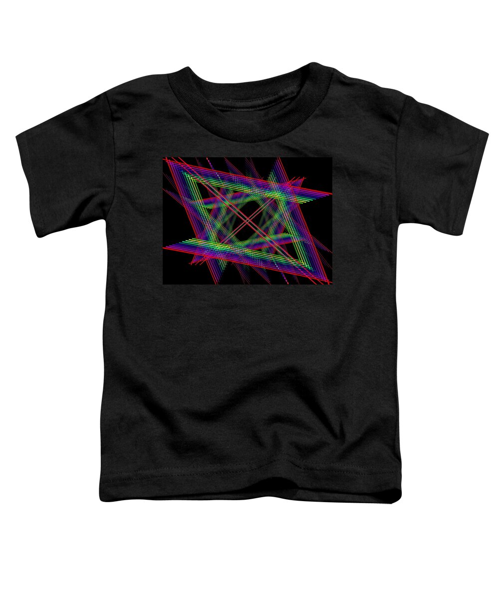 Abstract Toddler T-Shirt featuring the digital art Kinetic Rainbow 20 by Tim Allen