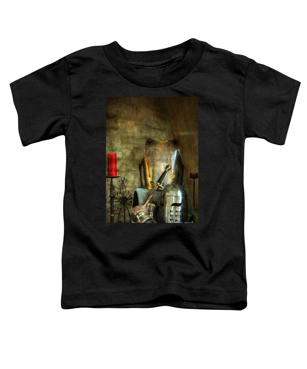 Medieval Toddler T-Shirt featuring the photograph Knight - A Warriors Tribute by Paul Ward