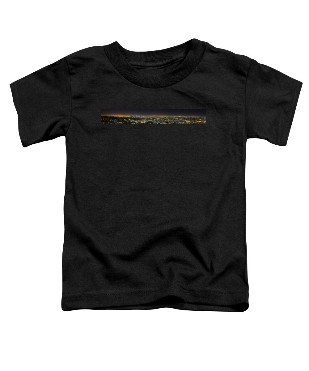 Metro Toddler T-Shirt featuring the photograph LA At Night by Metro DC Photography