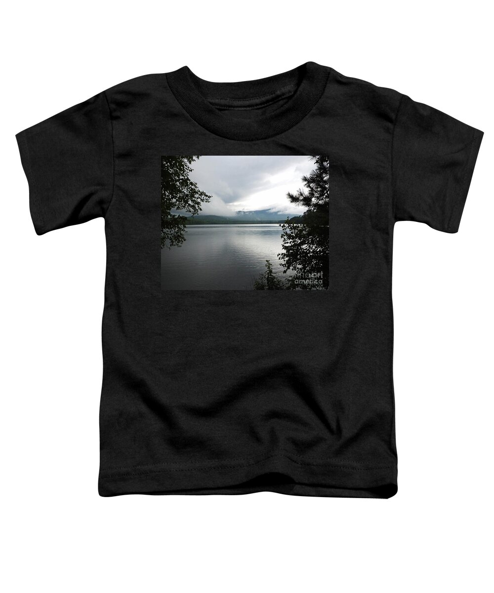 Lake Toddler T-Shirt featuring the photograph Lake Chocuro Storm Rolls Down the Mountain New Hampshire by Lizi Beard-Ward