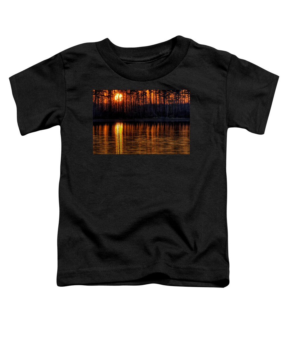 Sunset Toddler T-Shirt featuring the photograph Lake Sunset by David Dufresne