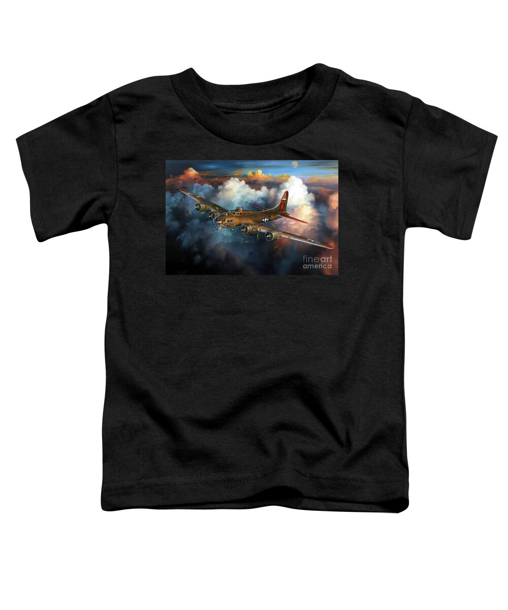 Aviation Art Toddler T-Shirt featuring the painting Last Flight For Nine-O-Nine by Randy Green