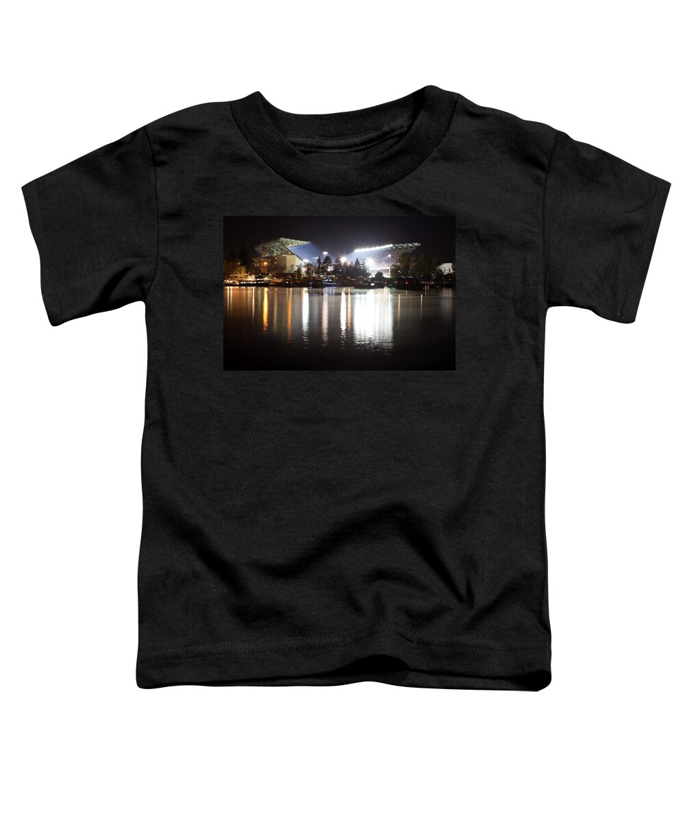 Husky Stadium Toddler T-Shirt featuring the photograph Last Game at the Old Husky Stadium by Max Waugh
