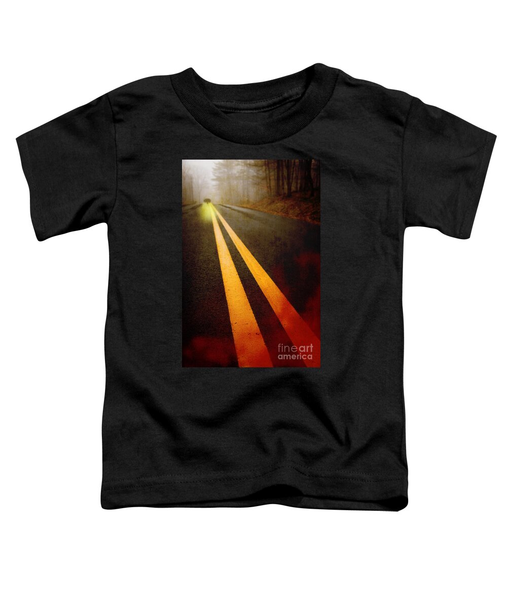 Blood Toddler T-Shirt featuring the photograph Late Night Encounter by Edward Fielding