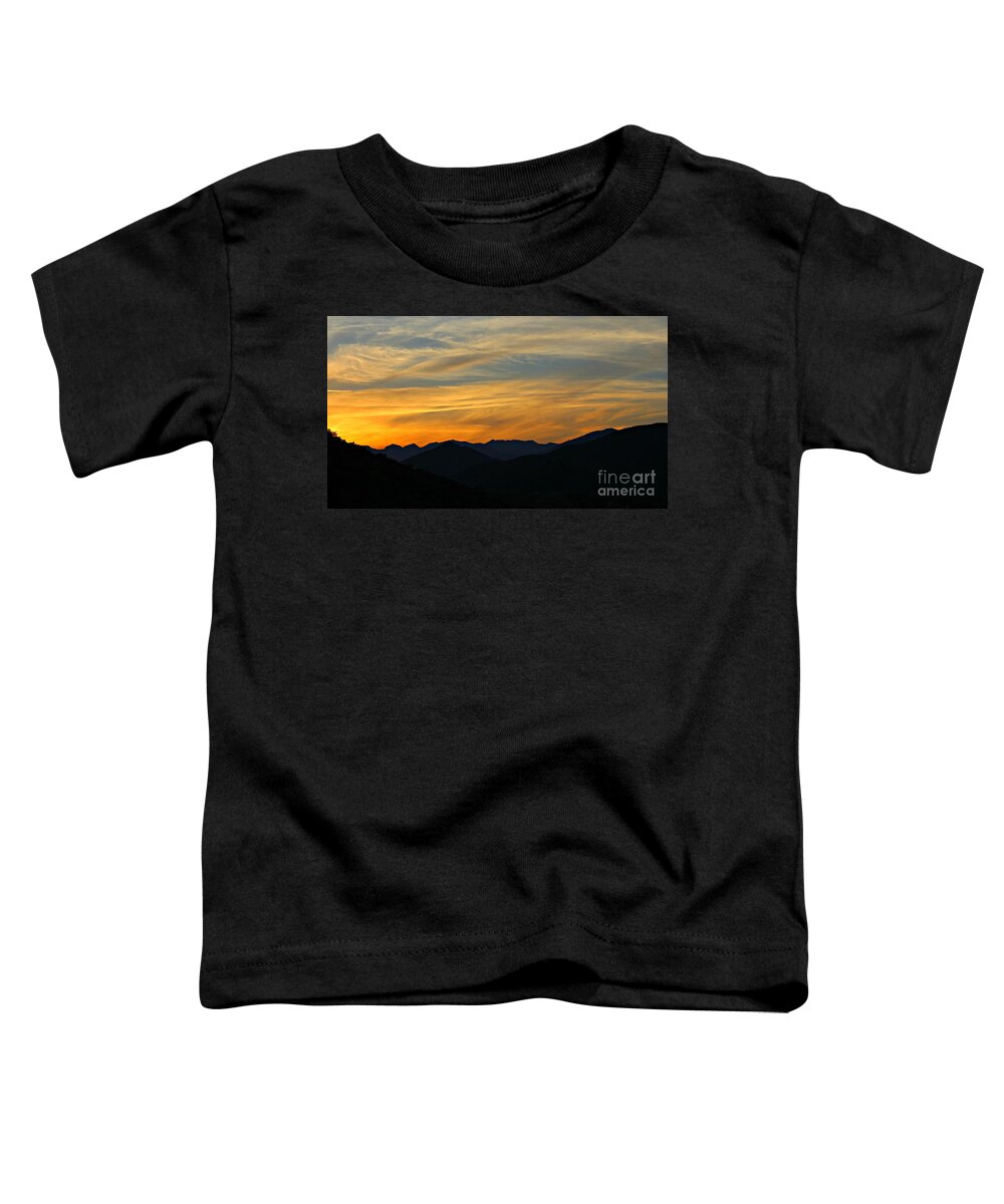 Sunset Toddler T-Shirt featuring the photograph Layers by Clare Bevan