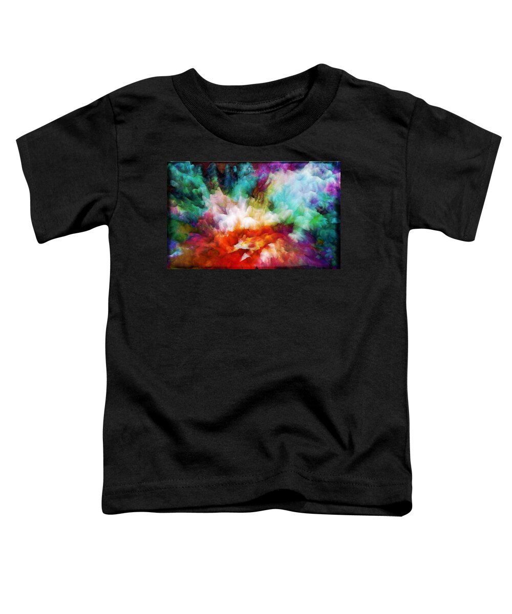 Abstract Toddler T-Shirt featuring the painting Liquid colors - original by Lilia S