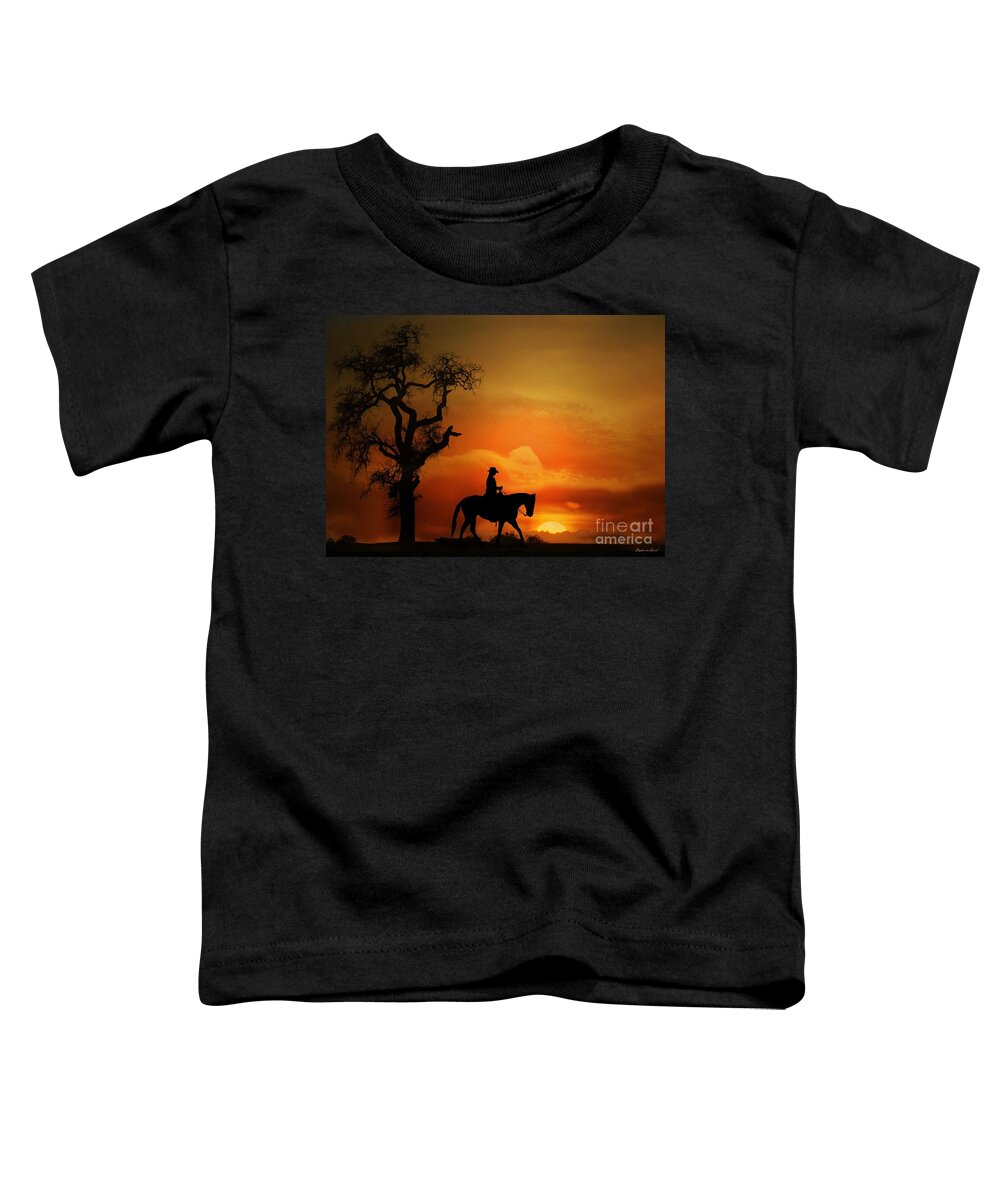 Western Toddler T-Shirt featuring the photograph Long summer day by Stephanie Laird