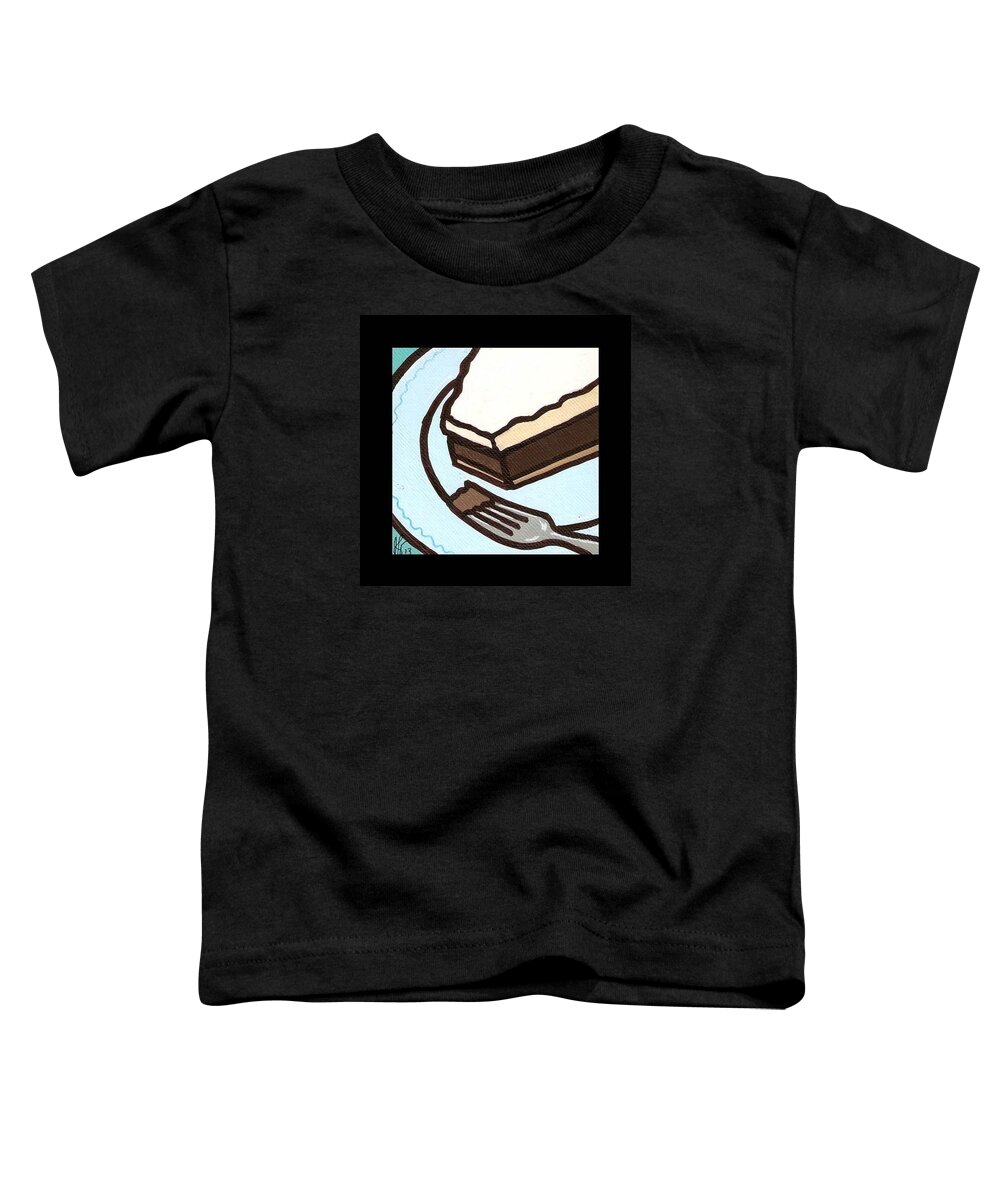 Pie Toddler T-Shirt featuring the painting Love at First Bite Chocolate Cream Pie by Jim Harris