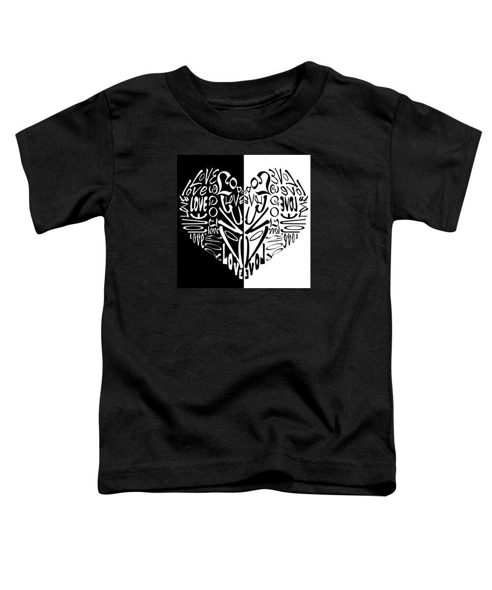 Wendy Wilton Toddler T-Shirt featuring the digital art Love Heart 1 by Wendy Wilton