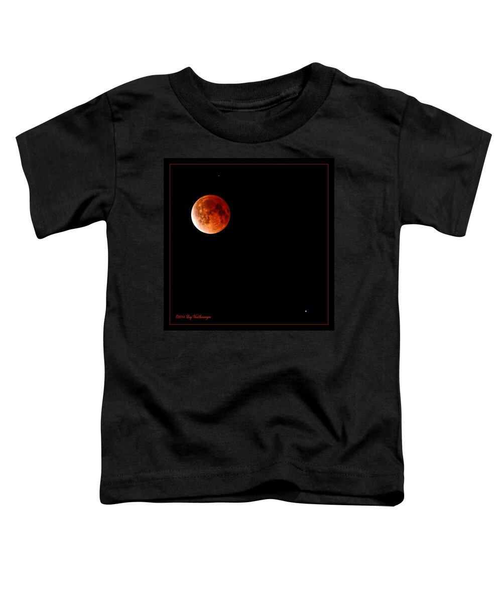 Moon Toddler T-Shirt featuring the photograph Lunar Eclipse April 15 2014 by Lucy VanSwearingen