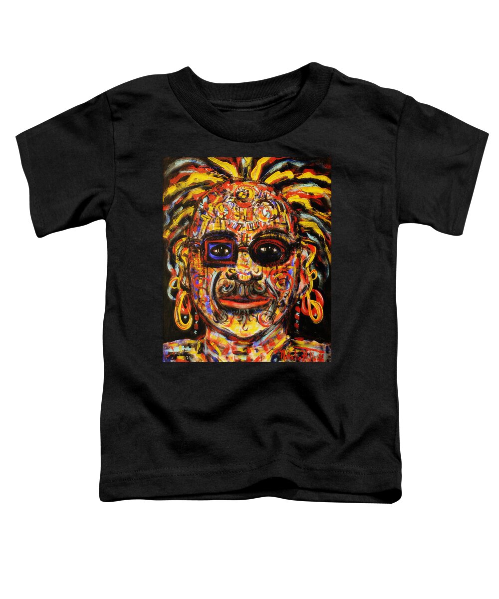 Face Toddler T-Shirt featuring the painting Macho by Natalie Holland