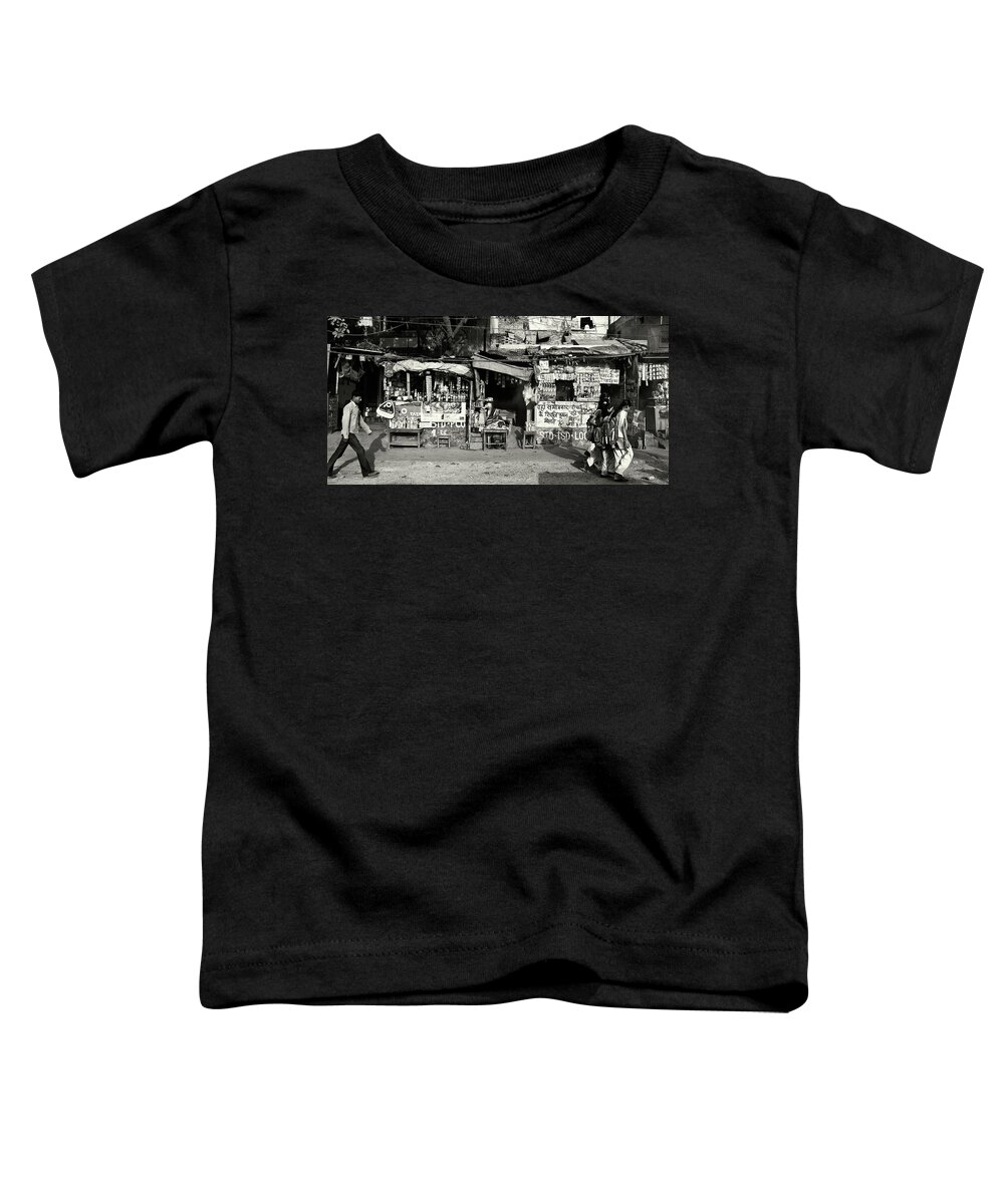 Travel Toddler T-Shirt featuring the photograph Man woman and schoolgirls by Roberto Pagani