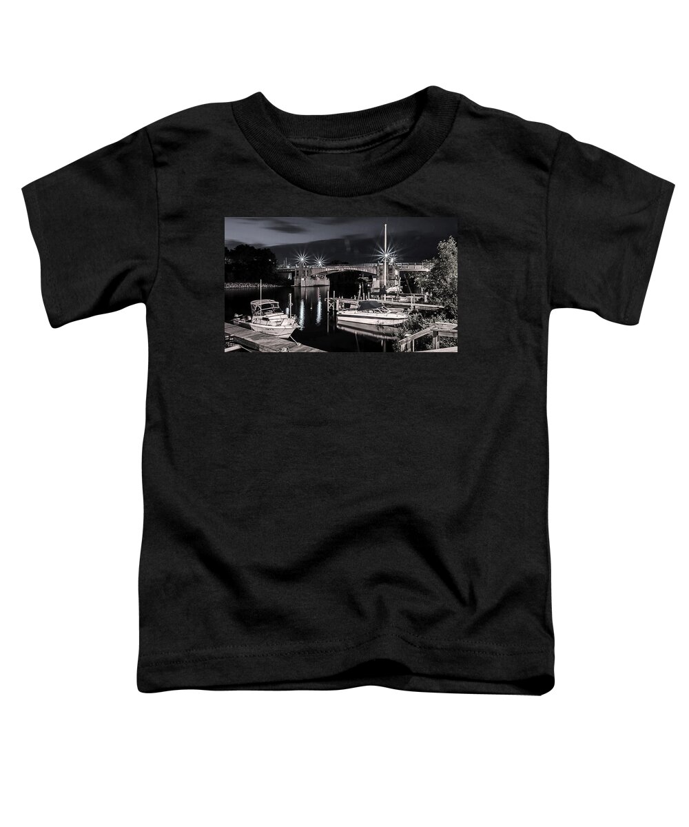 Manistee Michigan Toddler T-Shirt featuring the photograph Manistee Bridge by Rick Bartrand