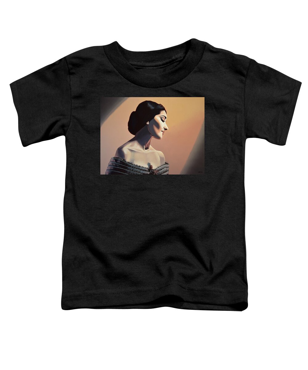 Maria Callas Toddler T-Shirt featuring the painting Maria Callas Painting by Paul Meijering
