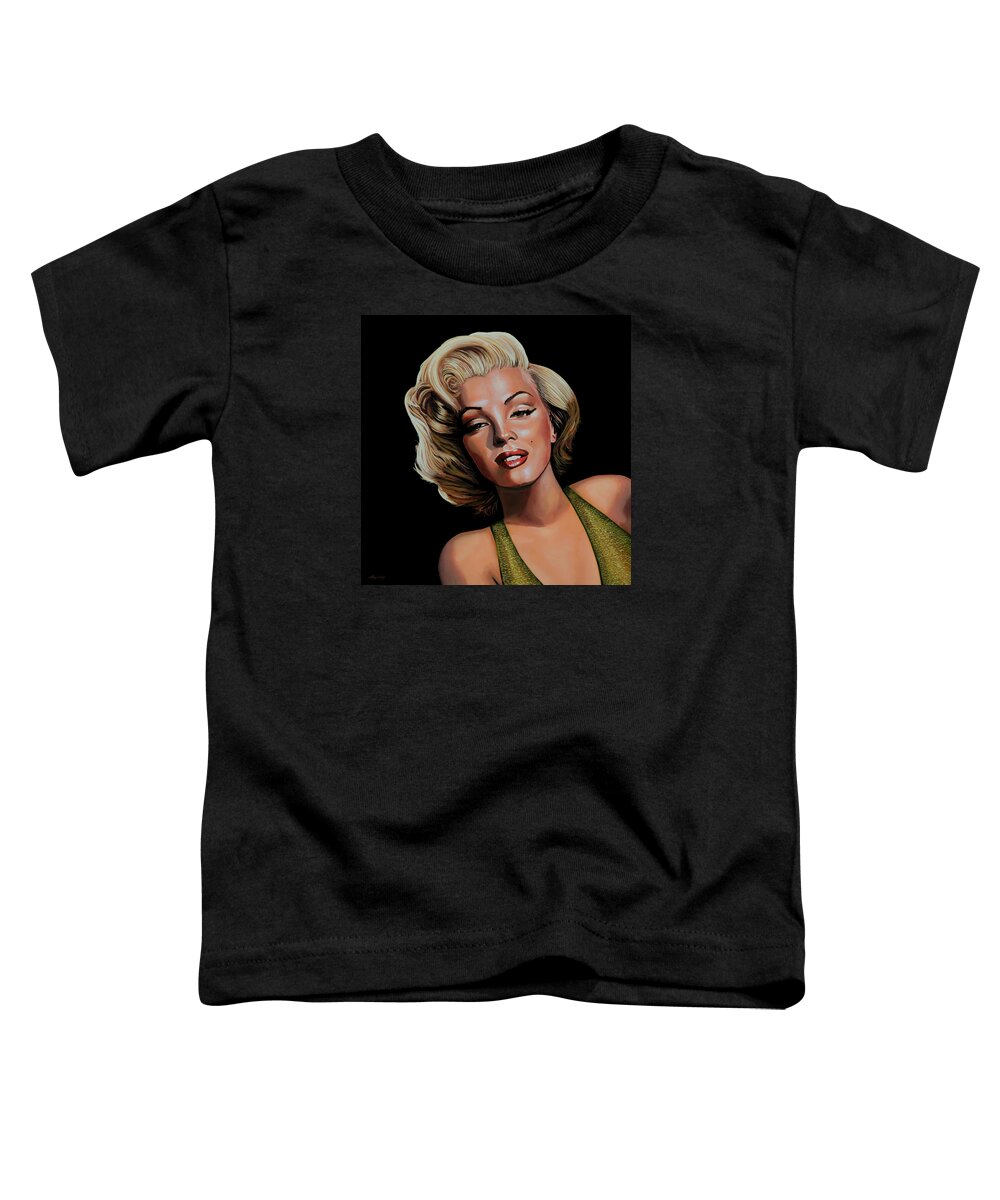Marilyn Monroe Toddler T-Shirt featuring the painting Marilyn Monroe 2 by Paul Meijering