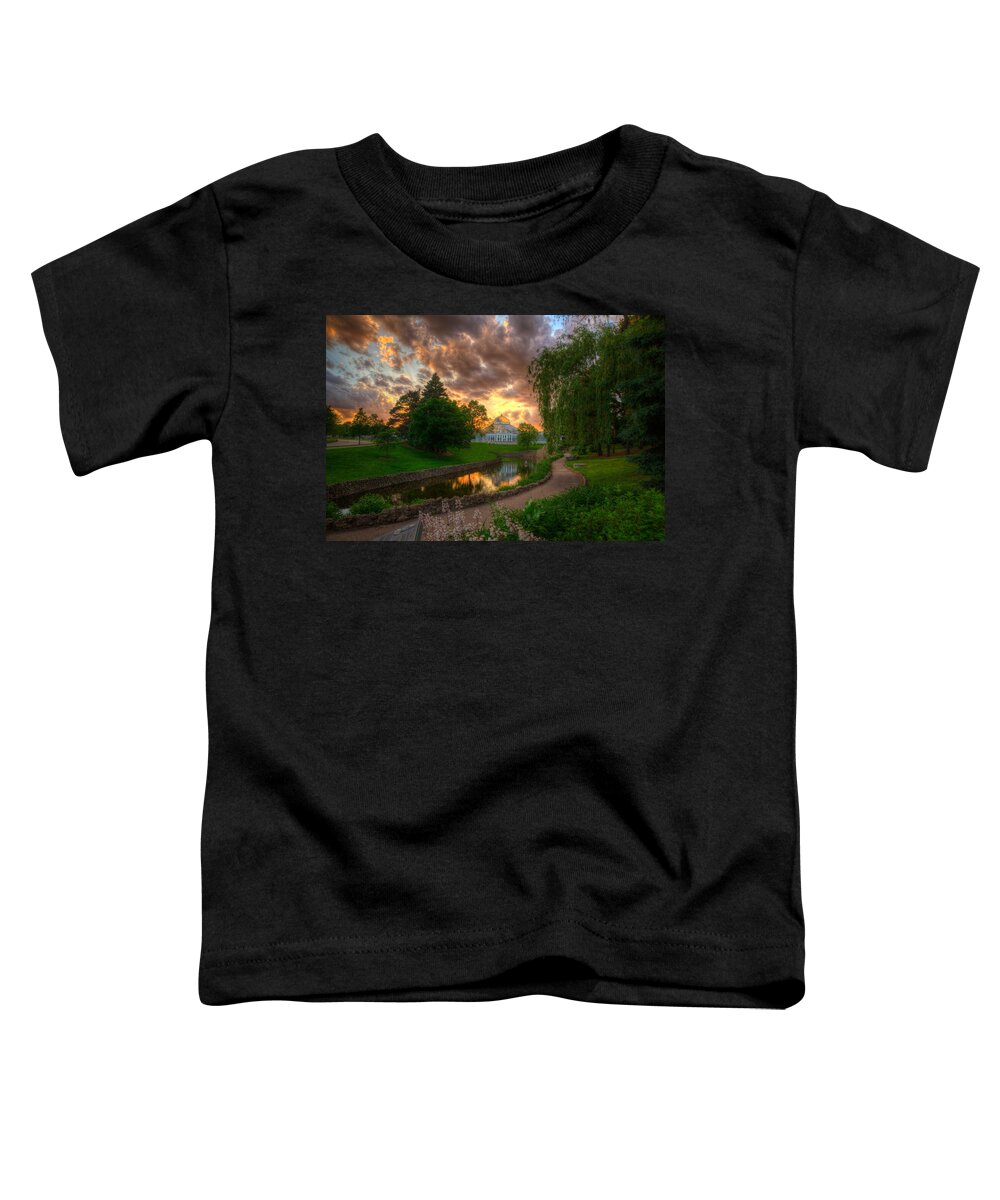 Marjorie Mcneely Conservatory Toddler T-Shirt featuring the photograph Marjorie Mcneely Conservatory Reflections by Wayne Moran