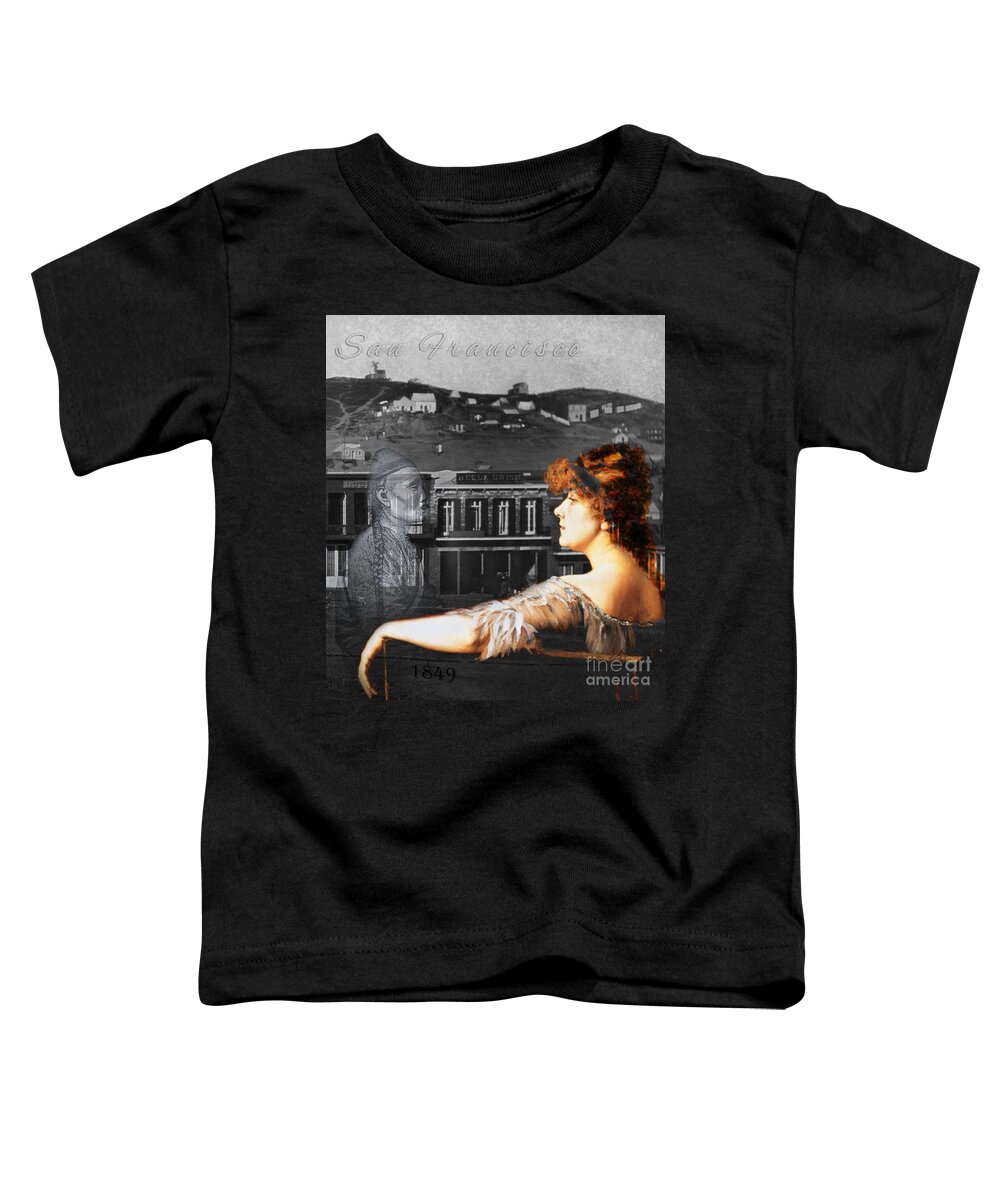San Francisco Toddler T-Shirt featuring the digital art Maybel and Song by Lisa Redfern