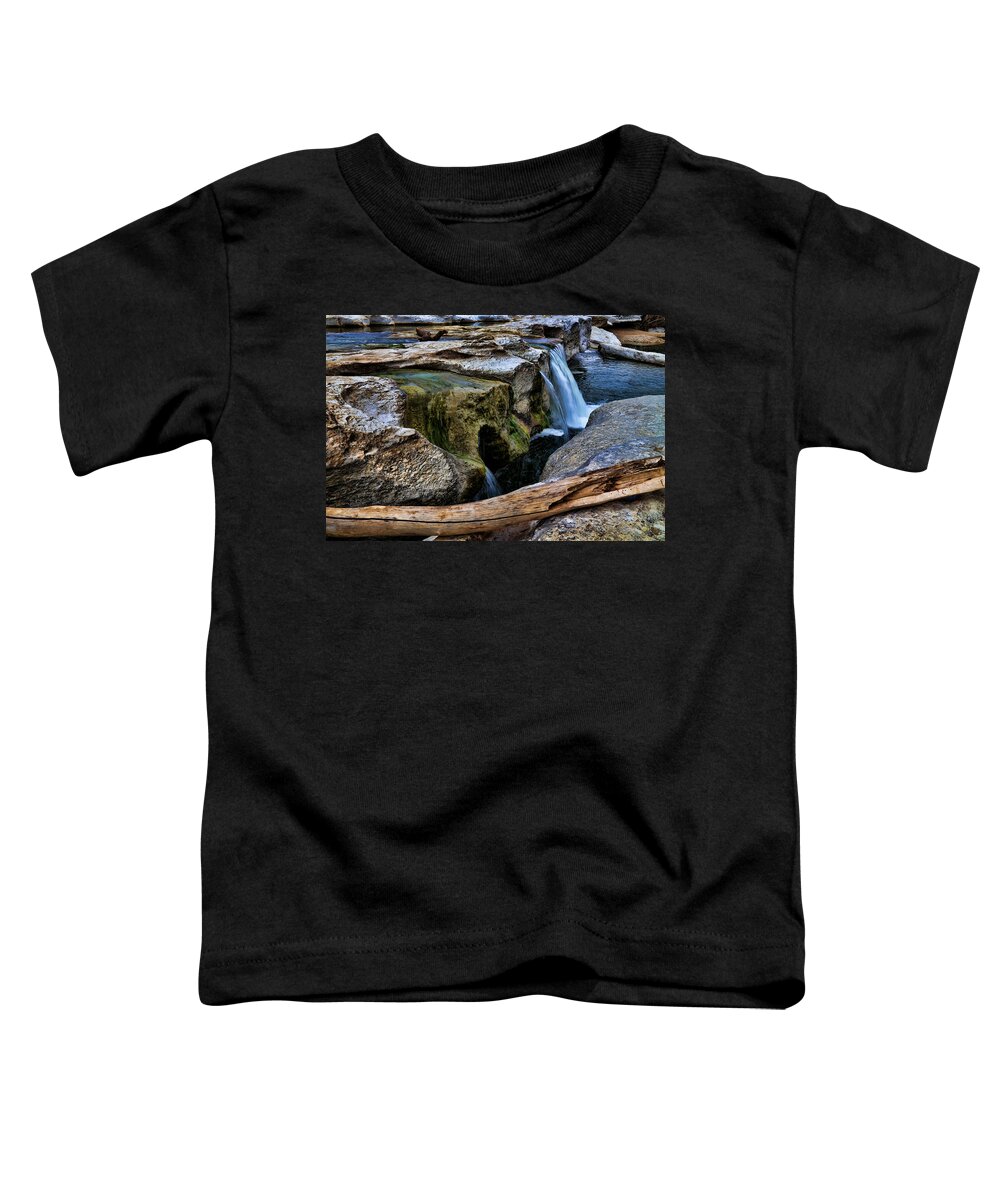 Mckinney Falls State Park Toddler T-Shirt featuring the photograph McKinney Falls State Park-Lower Falls 2 by Judy Vincent