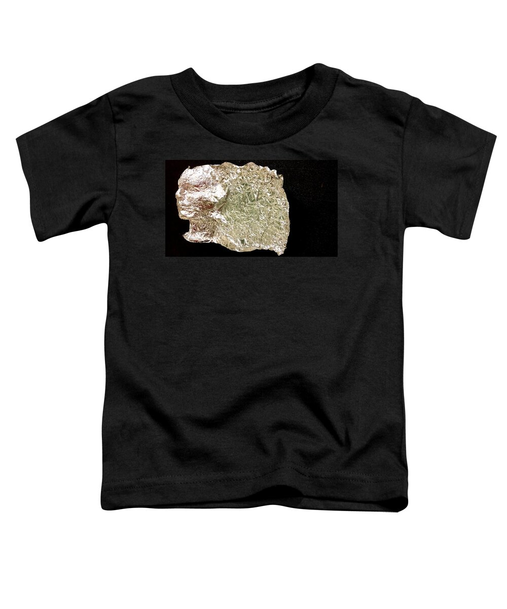 Sculpture Toddler T-Shirt featuring the sculpture Metal Face by Stacy C Bottoms